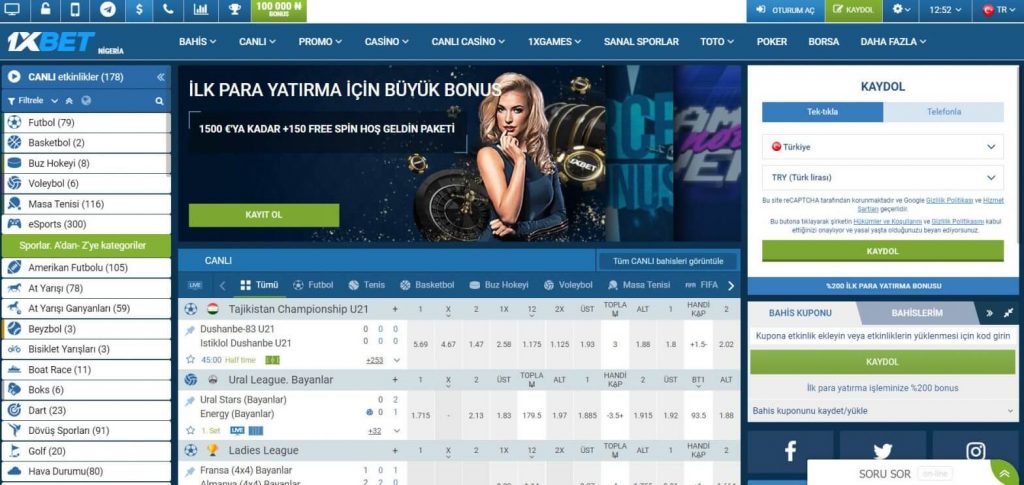 1xBet promosyon kodunu etkinleştirin